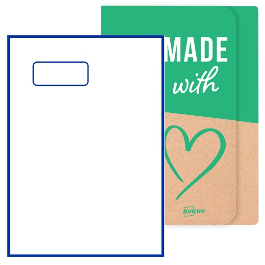 Avery® onbedrukte geïntegreerde etiketten, 77 x 27mm rechthoekig