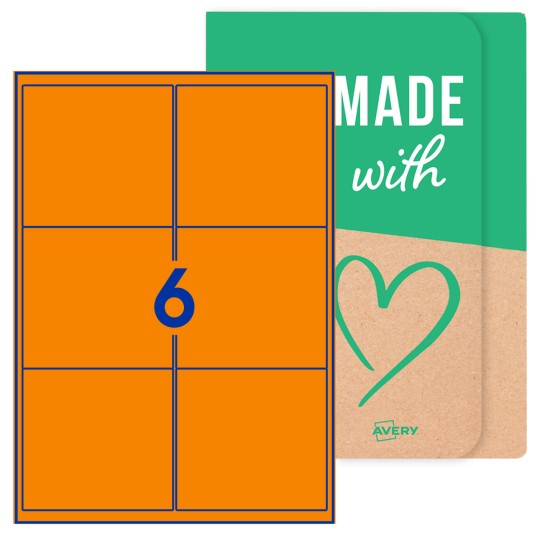 Avery® onbedrukte etiketten, 99 x 93mm rechthoekig