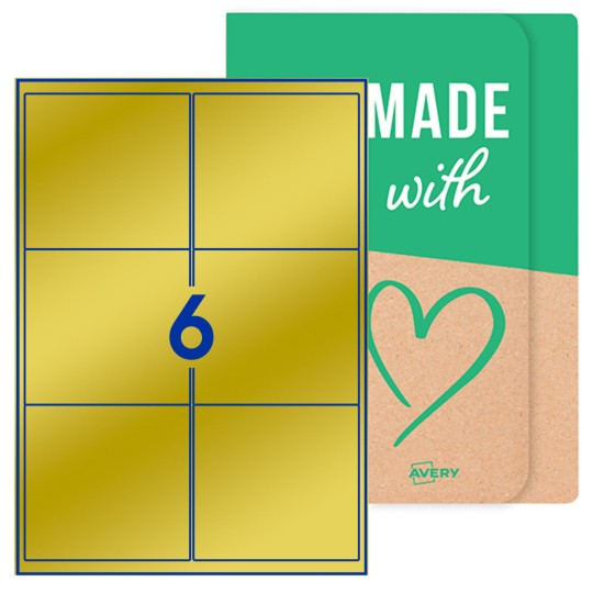 Avery® onbedrukte etiketten, 99 x 93mm rechthoekig