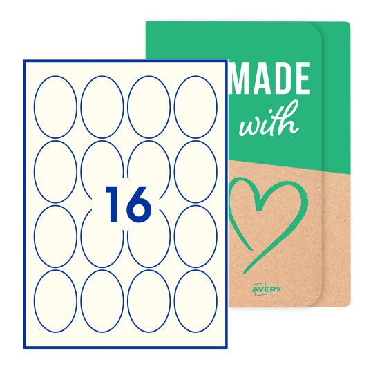 Ovale etiketten - 45 x 65mm ovale