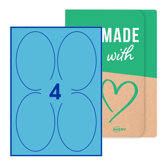 Ovale etiketten - 90 x 136mm ovale