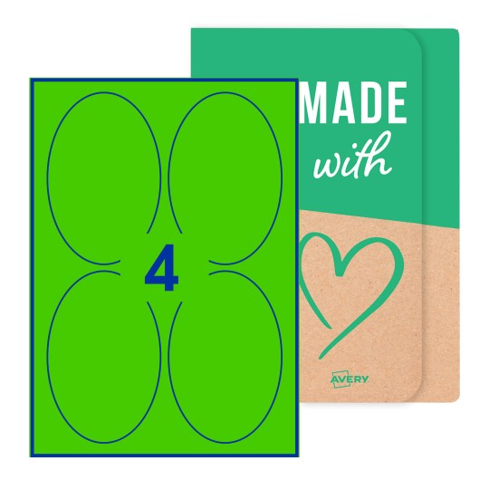 Ovale etiketten - 90 x 136mm ovale