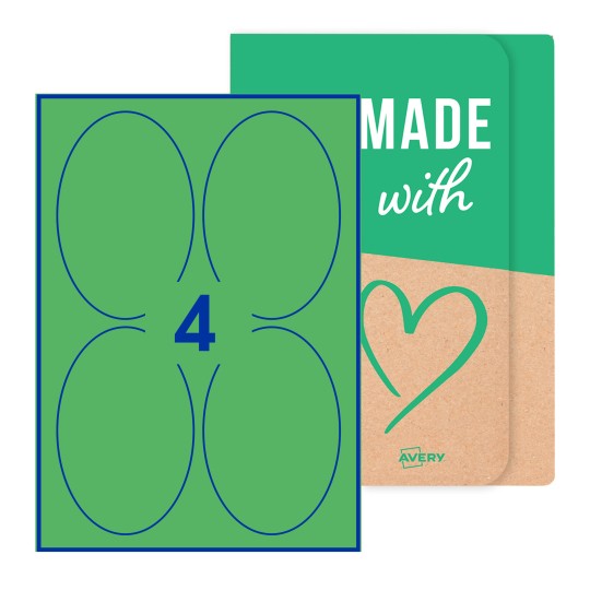 Ovale etiketten - 90 x 136mm ovale