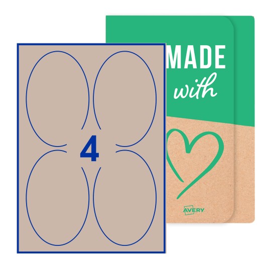 Ovale etiketten - 90 x 136mm ovale