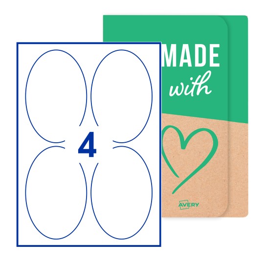 Ovale etiketten - 90 x 136mm ovale