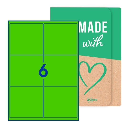 Avery® onbedrukte etiketten, 99 x 93mm rechthoekig - 99 x 93mm rechthoekige
