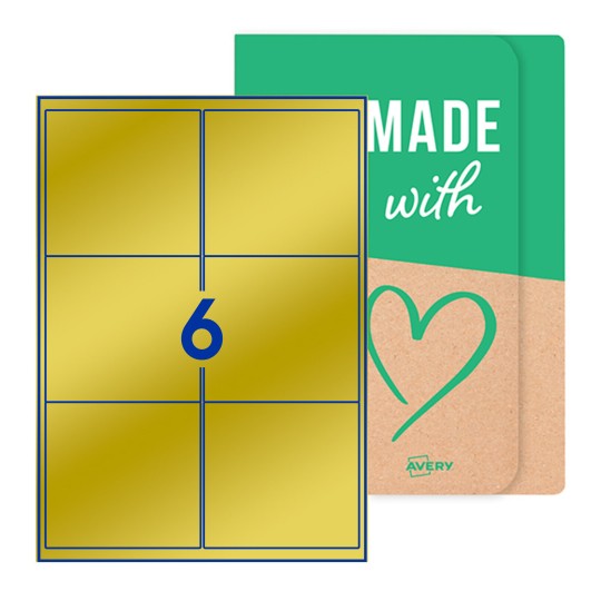 Avery® onbedrukte etiketten, 99 x 93mm rechthoekig - 99 x 93mm rechthoekige