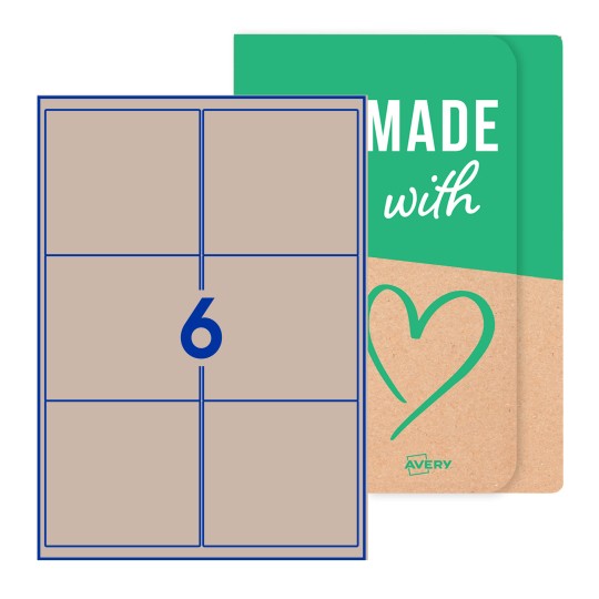 Avery® onbedrukte etiketten, 99 x 93mm rechthoekig - 99 x 93mm rechthoekige