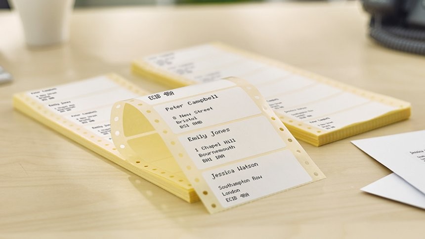 Avery computeretiketten voor matrixprinters