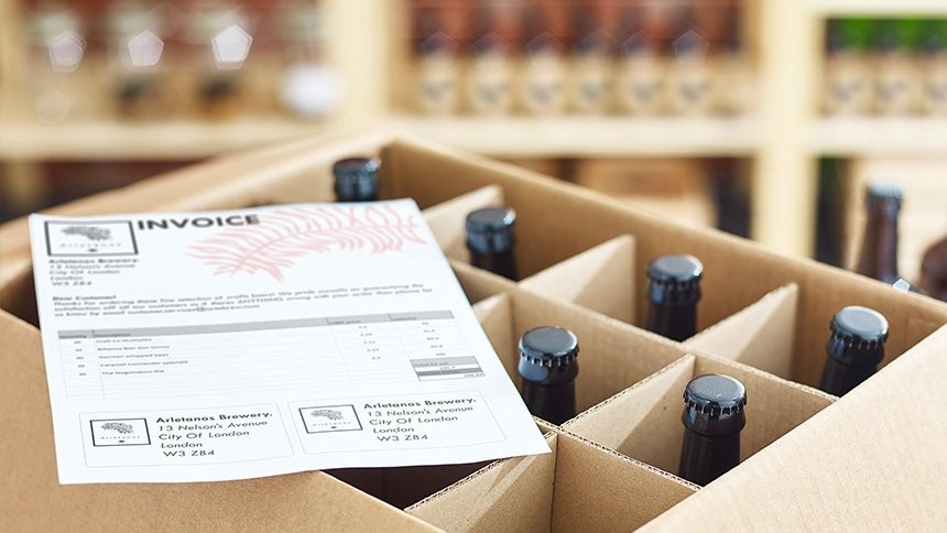 Avery E-commerce factuur en adresetiket in 1