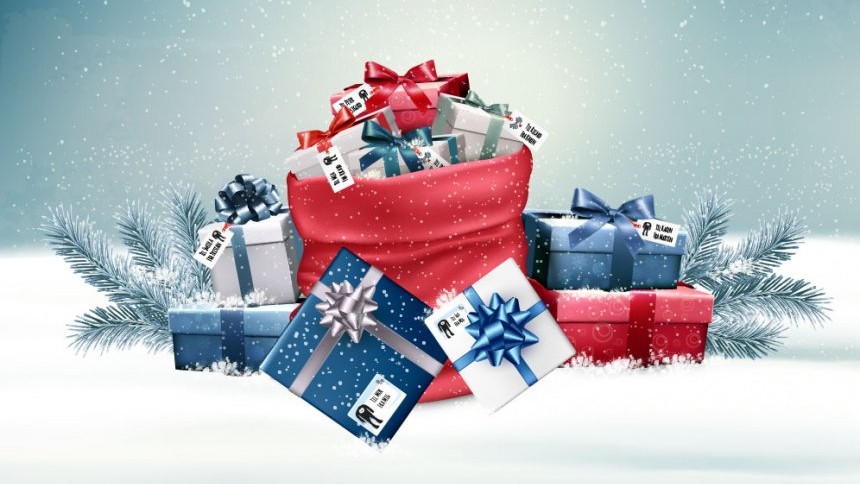 Vier kerst met Avery etiketten