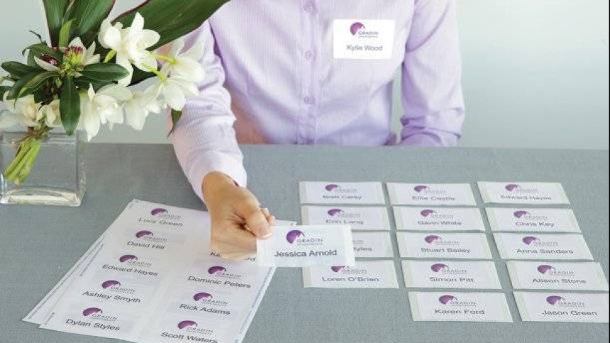 Avery self adhesive badges - preparations event
