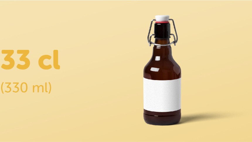 Bierflesetiket 33cl Steinie rechthoekig 200x60 mm