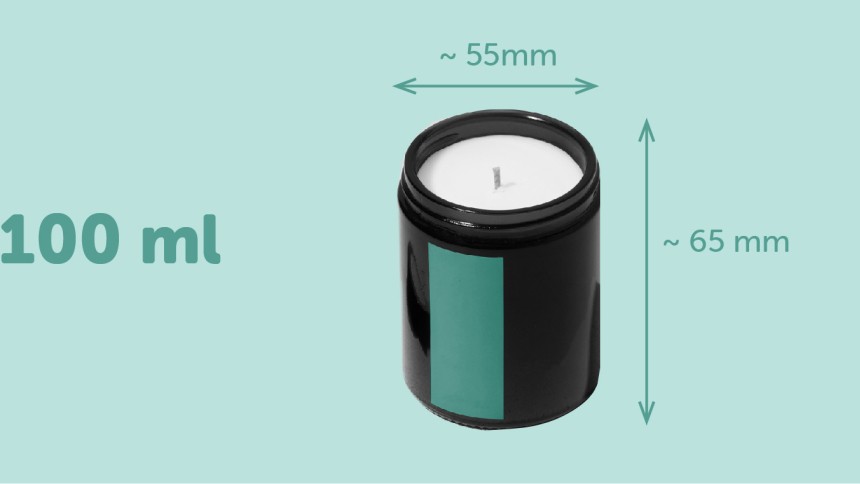 Etiket voor kaars 100ml 30x50mm