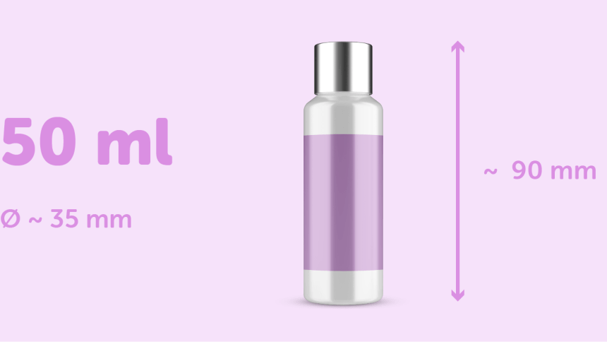 Cosmeticafles 50ml voorzien van etiket