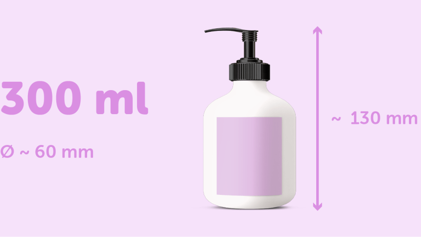 Cosmetica fles met pomp 300ml