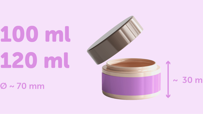 Cosmetica pot 100-120ml-omwikkeld