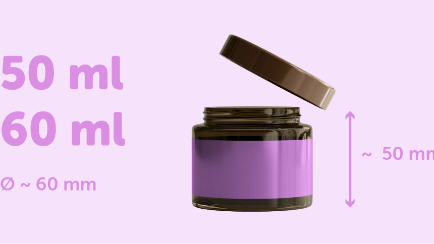 Cosmetica pot 50-60ml volledig omwikkeld etiket