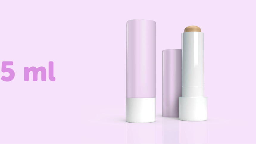 Tube lippenbalsem 5 ml voorzien van omwikkeld etiket