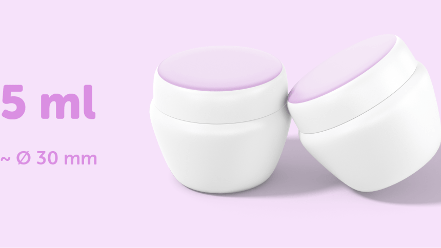 Lippenbalsem potje 5ml voorzien van rond etiket