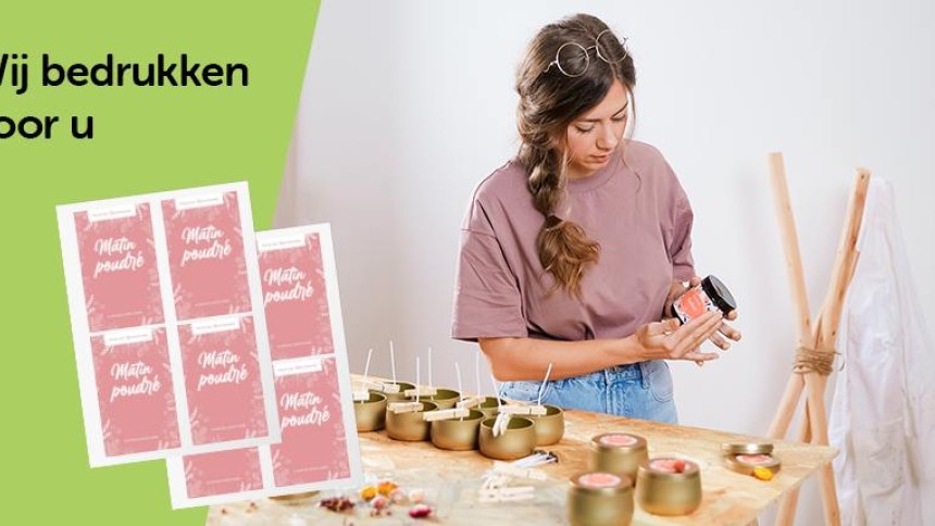 Bestel bedrukte etiketten op vel