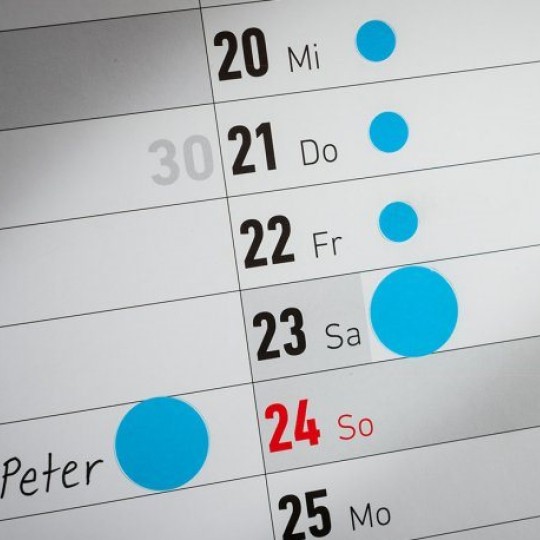 Markeringspunten van Avery in verschillende kleuren en afmetingen