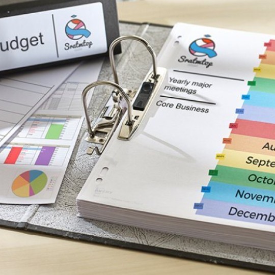 Avery Ready Index Tabbladen, met gekleurde en genummerde tabs toepassingsvoorbeeld