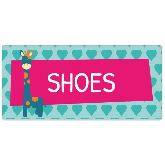 Gratis designs en ontwerpen van giraf, speels, kinderen, shoenen, opbergenvoor stickers en etiketten voor thuis.