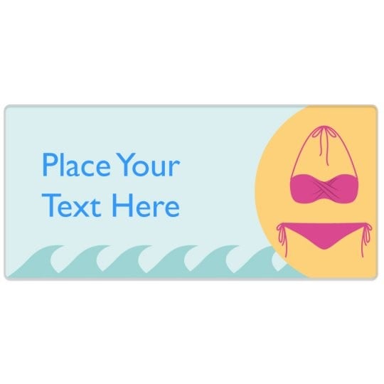 Gratis designs en ontwerpen van bikini, zomer, vakantievoor stickers en etiketten voor thuis.