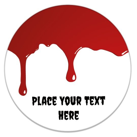 Avery Halloween designs en ontwerpen voor stickers en etiketten. Bloed
