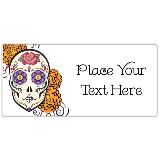 Avery Halloween designs en ontwerpen voor stickers en etiketten. Doodshoofd, schedel.