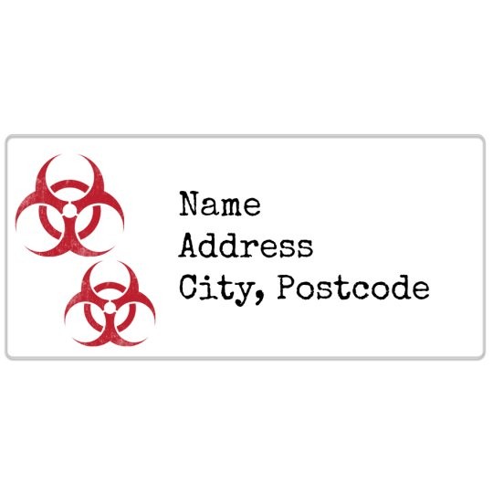 Avery Halloween designs en ontwerpen voor stickers en etiketten. Nuclear. Atoom.