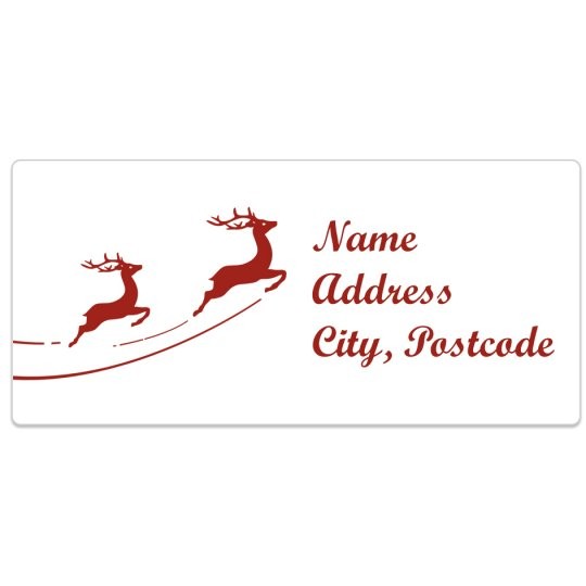 Avery gratis ontwerpen en deisgns met rendieren voor kerst stickers en etiketten.