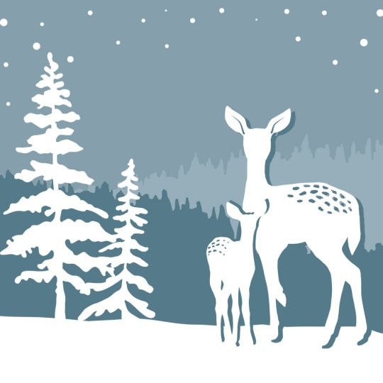 Avery gratis ontwerpen en deisgns met winter, rendier, sneeuw voor kerst stickers en etiketten.