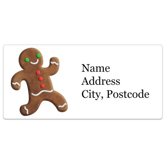 Avery gratis ontwerpen en deisgns met gingerbread, speculaas, voor kerst stickers en etiketten.