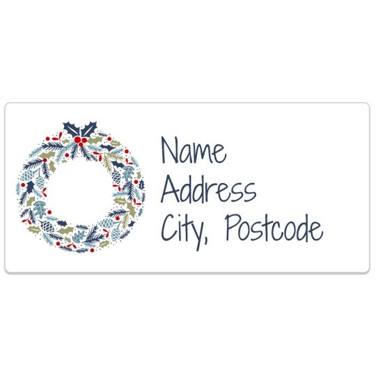 Avery gratis ontwerpen en deisgns met kerstversiering, takjes voor kerst stickers en etiketten.