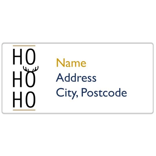 Avery gratis ontwerpen en deisgns met ho ho ho voor kerst stickers en etiketten.