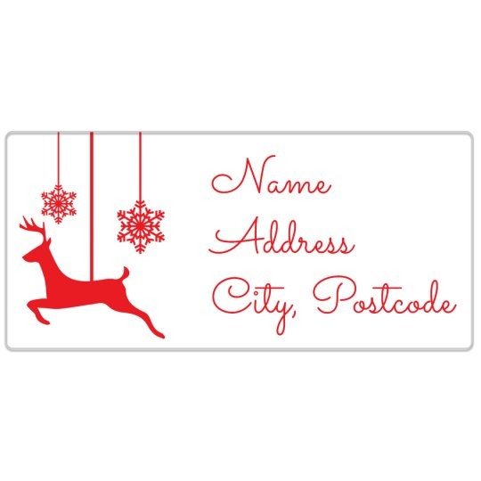 Avery gratis ontwerpen en deisgns met rendier, kerstbal, kerstster voor kerst stickers en etiketten.