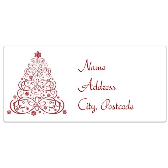 Avery gratis ontwerpen en deisgns met kerstboom, sneeuw voor kerst stickers en etiketten.