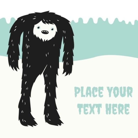 Avery gratis ontwerpen en deisgns met yeti, winter voor kerst stickers en etiketten.