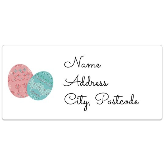 Avery ontwerpen en designs voor Pasen met paaseieren. Voor etiketten en stickers.