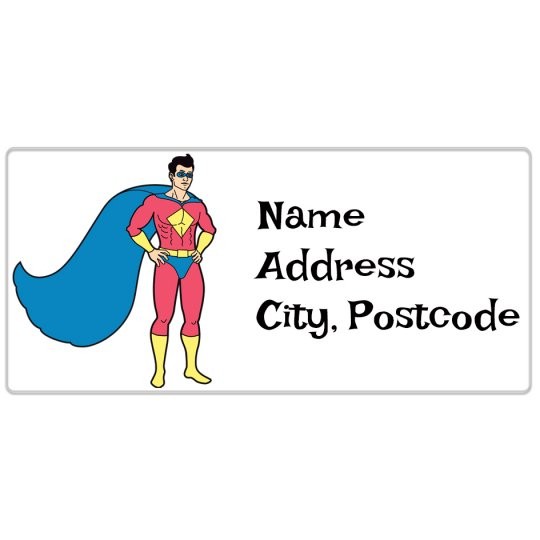 Avery ontwerpen en designs voor vaderdag met superman. Voor etiketten en stickers.