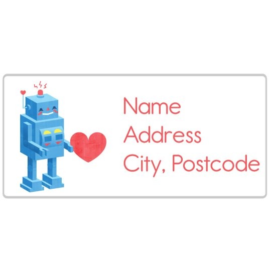 Gratis ontwerpdesign voor Valentijn - robot geeft hartje