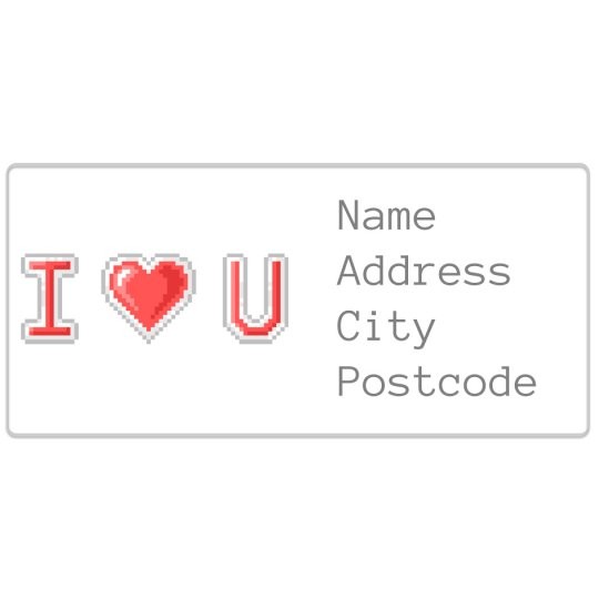 Gratis ontwerpdesign voor Valentijn - I love U