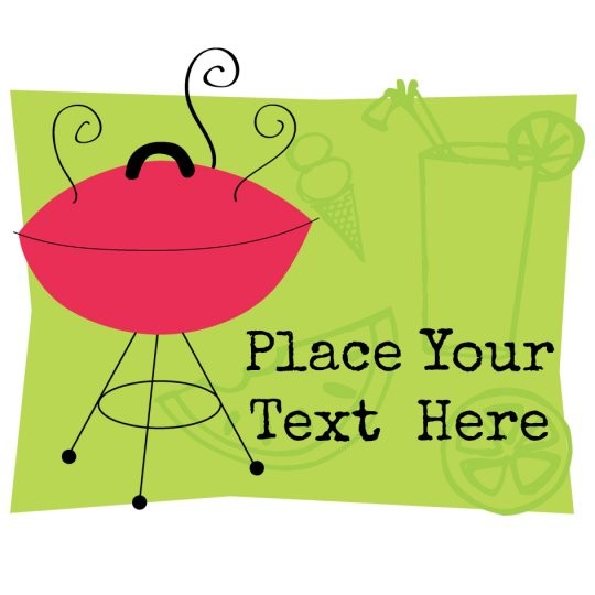 Avery zomerse ontwerpen voor stickers en etiketten. Design met BBQ.