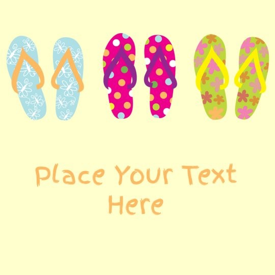 Avery zomerse ontwerpen voor stickers en etiketten. Design met strand en slippers.