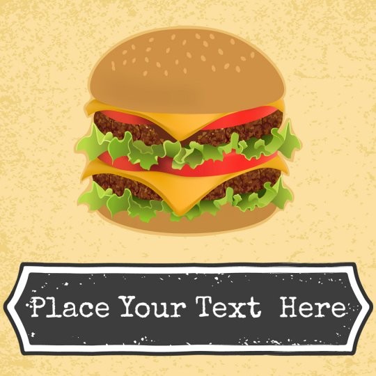 Avery zomerse ontwerpen voor stickers en etiketten. Design met hamburger