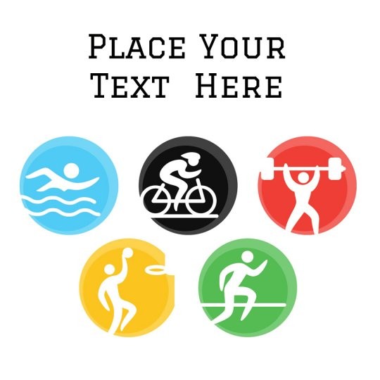 Avery zomerse ontwerpen voor stickers en etiketten. Design met sporten.