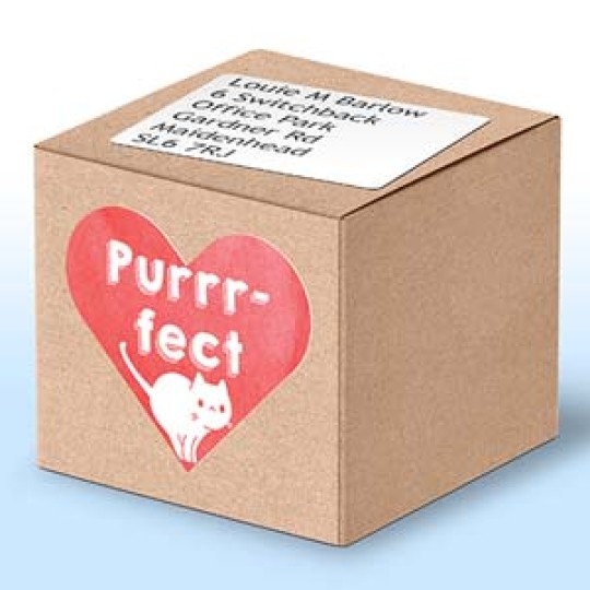 Papieren etiket hartvormig