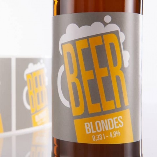 Rechthoekig etiket voor bierfles